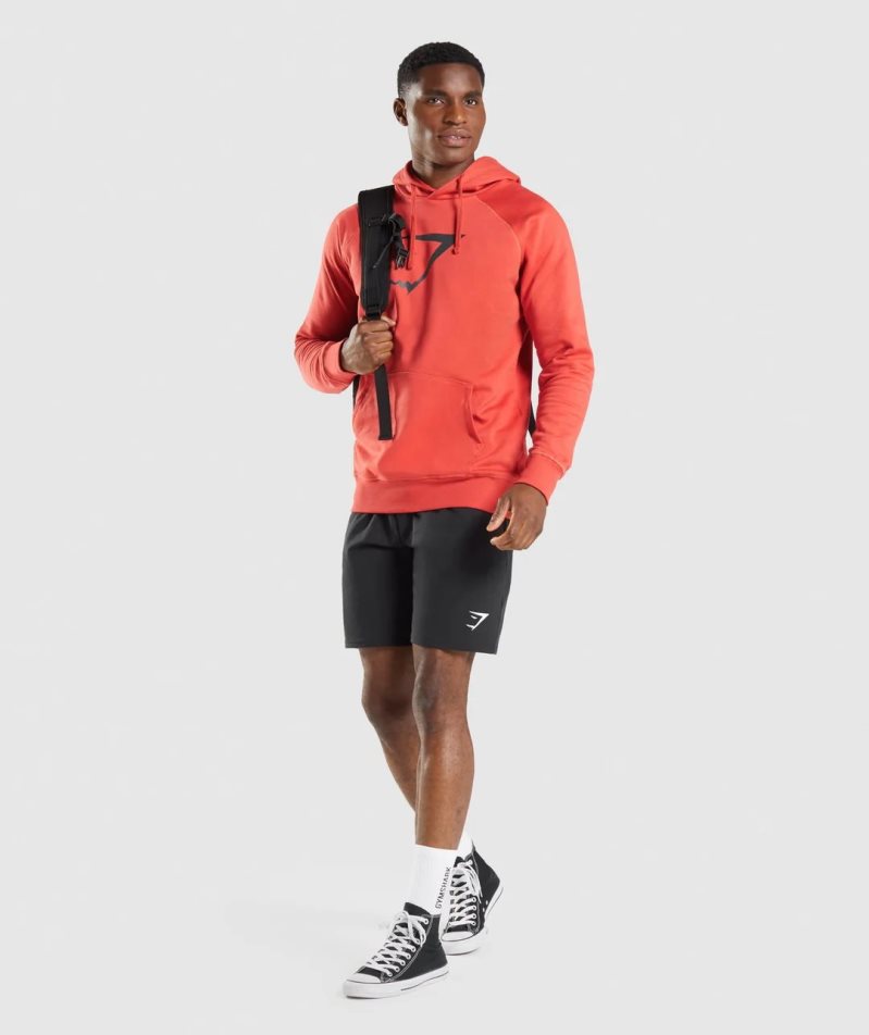 Men's Gymshark Sharkhead Infill Hoodie Orange | NZ 3DHLPR